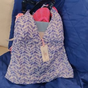 Vineyard Vines Linear Whale Tail Tankini Top - Mar